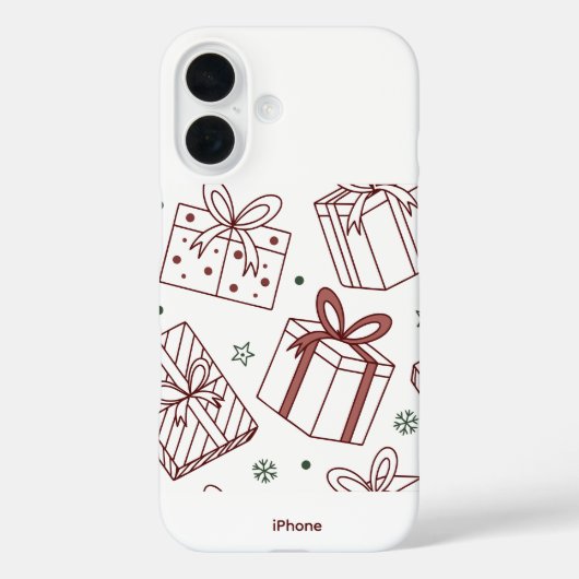 "Holiday Gift" premium iPhone 16 hoesje (Achterkant)