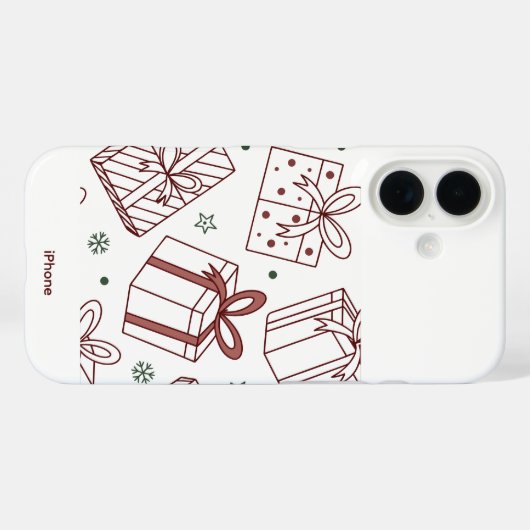 "Holiday Gift" premium iPhone 16 hoesje (Achterkant (horizontaal))