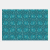 Holiday Gift Wrap Trio in blauw en rood Inpakpapier Vel (Voorkant 3)