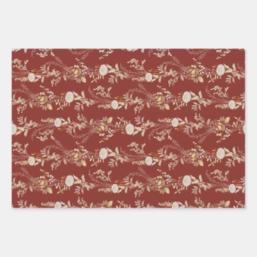  Holiday Gift Wrapping Paper Set van 3 (Voorkant)