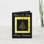 Holiday Gilt Gevouwen Wenskaart Kaart (Voorkant)