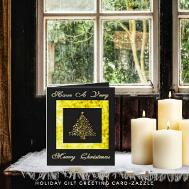 Holiday Gilt Gevouwen Wenskaart Kaart