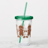 Holiday Gingerbread Beverage Tumbler Acryl Drinkbeker (Achterkant)