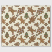 Holiday Gingerbread Collectie Cadeaupapier (Vlak)