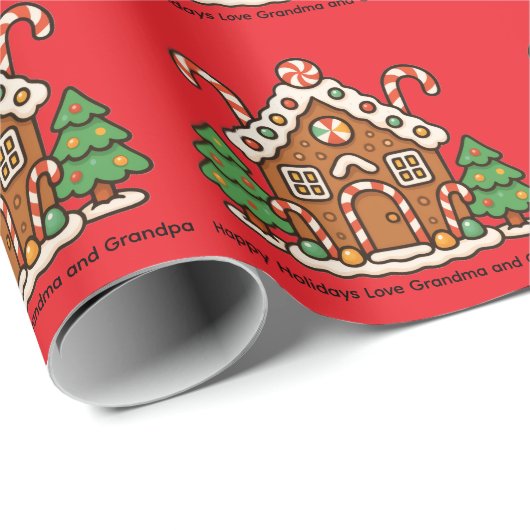 Holiday Gingerbread House Cadeaupapier (Rol Hoek)