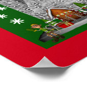 Holiday Gingerbread House Lijst Uw foto toevoegen Poster (Hoek)