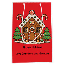 Holiday Gingerbread House Medium Cadeauzakje