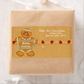 Holiday Gingerbread Verzendlabel (Insitu)