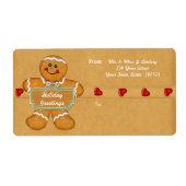 Holiday Gingerbread Verzendlabel (Voorkant)
