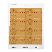 Holiday Gingerbread Verzendlabel (Full Sheet)