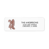 Holiday Gingerbrood Cookie Etiket (Voorkant)