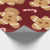 Holiday Gingerbrood Coördinatiepatroon Cadeaupapier (Hoek)
