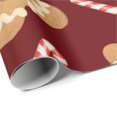 Holiday Gingerbrood Coördinatiepatroon Cadeaupapier (Rol Hoek)