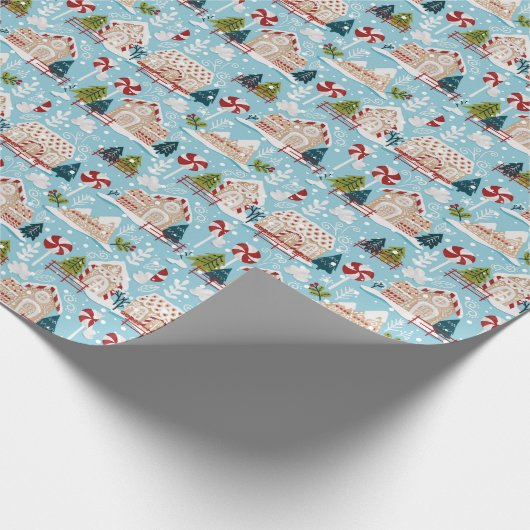 Holiday Gingerbrood House Cadeaupapier (Hoek)