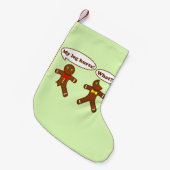 Holiday Gingerbrood Humor Kleine Kerstsok (Voorkant (Hangend))