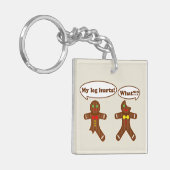 Holiday Gingerbrood Humor Sleutelhanger (Voorkant Links)