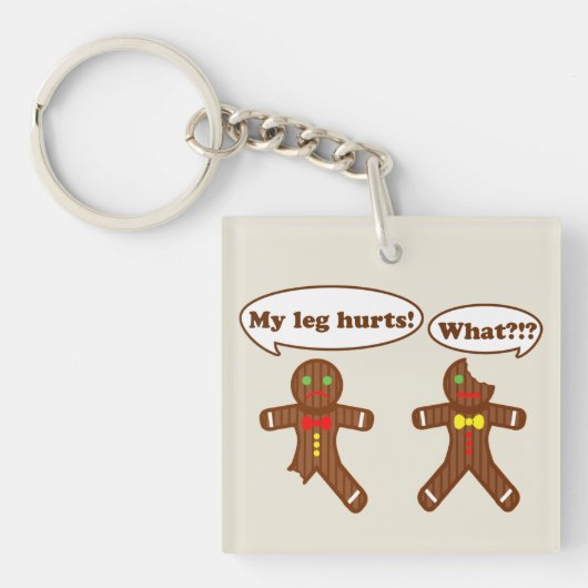 Holiday Gingerbrood Humor Sleutelhanger (Voorkant)