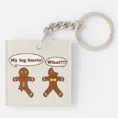 Holiday Gingerbrood Humor Sleutelhanger (Achterkant)