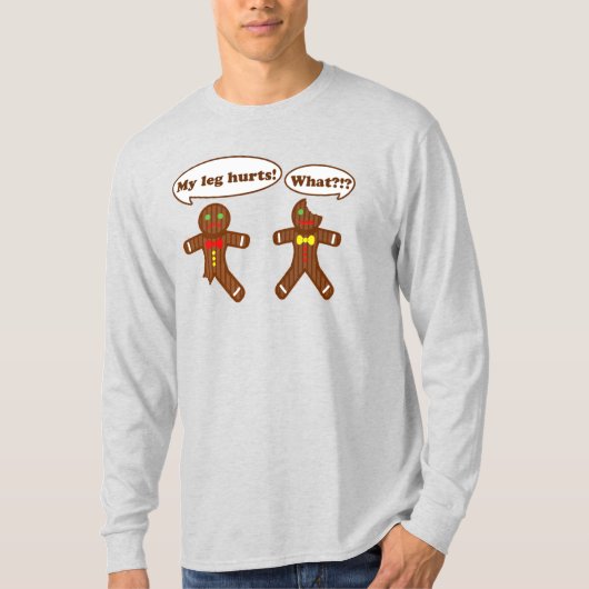 Holiday Gingerbrood Humor T-shirt (Voorkant)