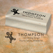 Holiday Gingerbrood Man Return Address Rubberstempel