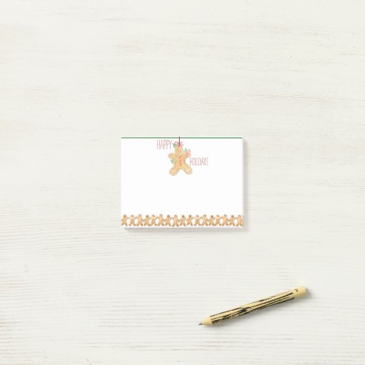 Holiday Gingerbrood Post-it® notes (Op bureau)