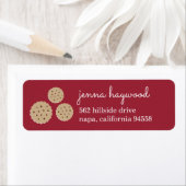 Holiday Gingersnap Cookie Return Address Etiket (Insitu)