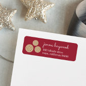 Holiday Gingersnap Cookie Return Address Etiket