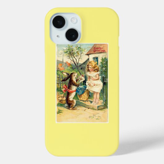 Holiday Girl & Bunny  Pasen Hoesje-Mate iPho Case-Mate iPhone Case (Achterkant)