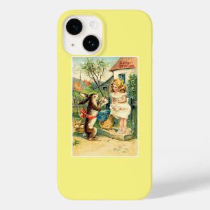 Holiday Girl & Bunny Pasen Hoesje-Mate iPho Case-Mate iPhone 14 Hoesje