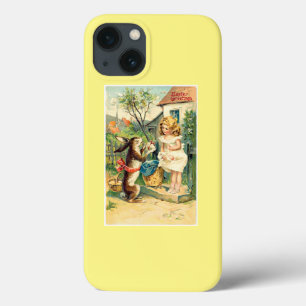 Holiday Girl en Bunny  Pasen iPhone 13 Hoesje