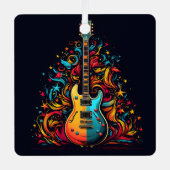 Holiday gitaar Christmas tree metal ornament (Voorkant)