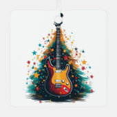 Holiday gitaar Christmas tree metal ornament (Voorkant)