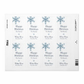 Holiday Glamour Wijnlabel (wit) Etiket (Full Sheet)