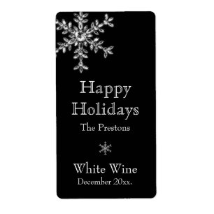 Holiday Glamour Wijnlabel (zwart) Etiket