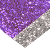 Holiday Glitter Paars Silver Bling Sparkly Korte Tafelloper (Hoek)