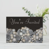 Holiday Glitter Uitnodiging (Staand voorkant)