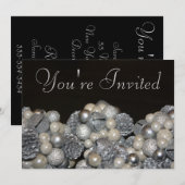 Holiday Glitter Uitnodiging (Voorkant / Achterkant)