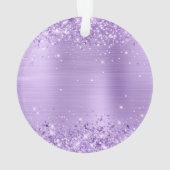 Holiday Glittery Lavender Faux Foil Business Logo Ornament (achterkant)