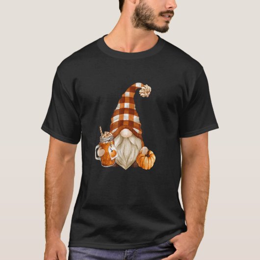 Holiday Gnome For Thanksgiving With Fall Pump T-shirt (Voorkant)