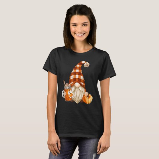 Holiday Gnome For Thanksgiving With Fall Pump T-shirt (Voorkant volledig)