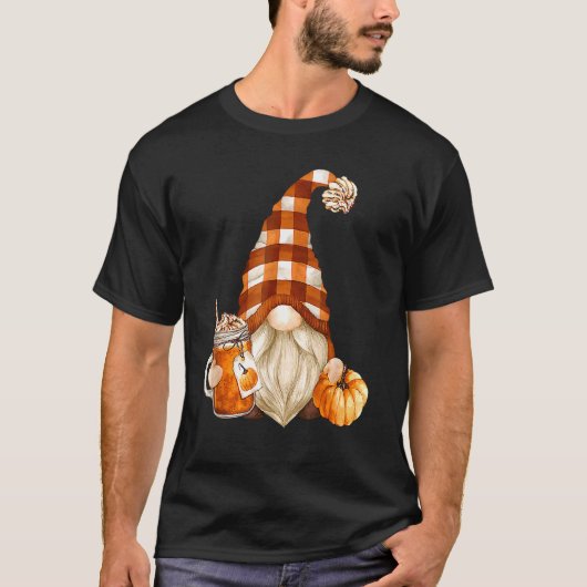 Holiday Gnome For Thanksgiving With Fall Pump T-shirt (Voorkant)