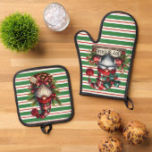 Holiday Gnomes Ovenwant & Pannenlap Set (Top down)