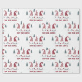 Holiday Gnomies Gnomes in het sneeuwontwerp Cadeaupapier (Vlak)