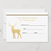 Holiday Gold Antler Stag | Cadeaubon (Voorkant)