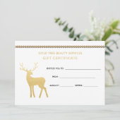 Holiday Gold Antler Stag | Cadeaubon (Staand voorkant)