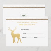 Holiday Gold Antler Stag | Cadeaubon (Voorkant / Achterkant)
