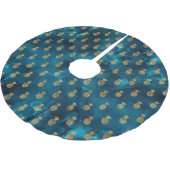HolIday Gold Elegant Turquoise Chic Satin Kerstboom Rok (Gekanteld)