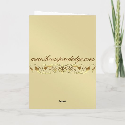 Holiday Gold Foil Gold Snowflake Kaart (Achterkant)