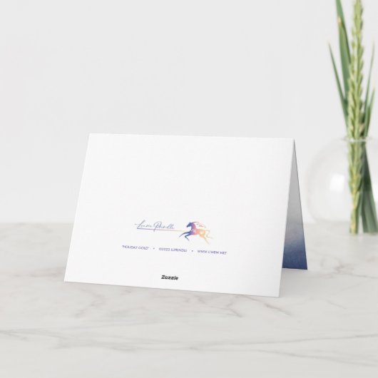 "Holiday Gold" Holiday Geeting Card Feestdagen Kaart (Achterkant)