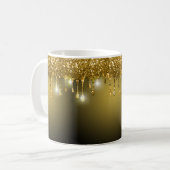 HOLIDAY GOLD MET CHRISTMAS GOLD DRIP PATTERN KOFFIEMOK (Voorkant links)